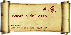 Andráskó Zita névjegykártya